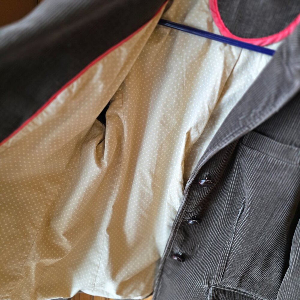 J Crew Brown Corduroy Jacket, size XL, EUC. *** Snowing Not Spotted - Picture 10 of 11